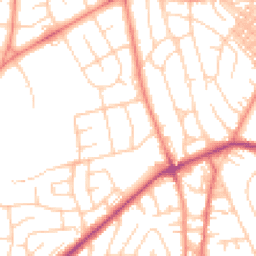 Daytime road noise heatmap for BD2 4ER