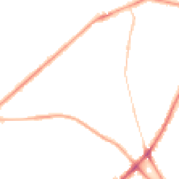 Night-time road noise heatmap for BD2 4JD