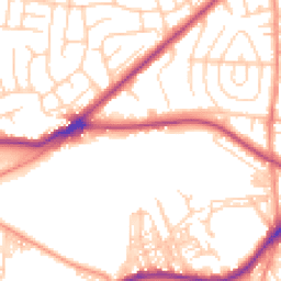 Daytime road noise heatmap for BD2 4LR