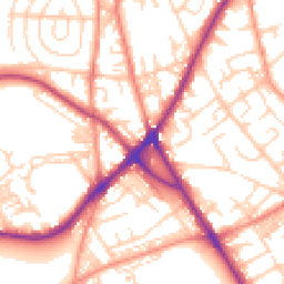 Daytime road noise heatmap for BD2 4QL