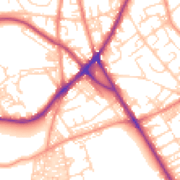 Daytime road noise heatmap for BD2 4QX