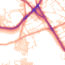 Daytime road noise heatmap for BD2 4RN