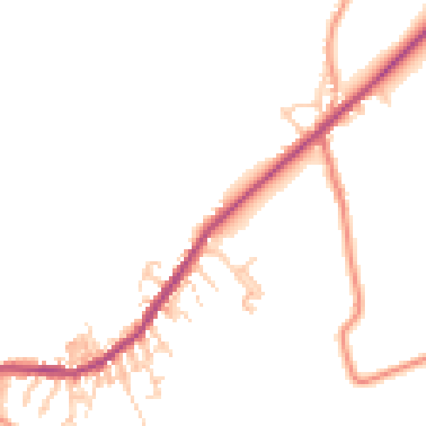 Daytime road noise heatmap for BD22 0AA