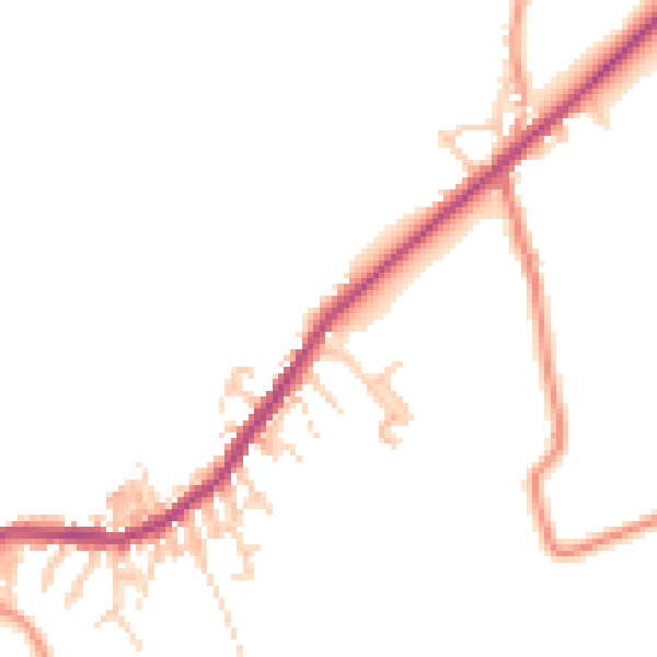 Daytime road noise heatmap for BD22 0AB