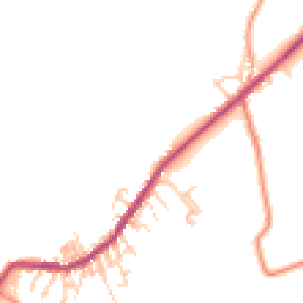 Daytime road noise heatmap for BD22 0AE