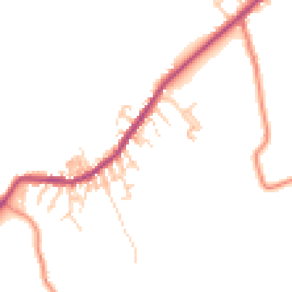 Daytime road noise heatmap for BD22 0AP