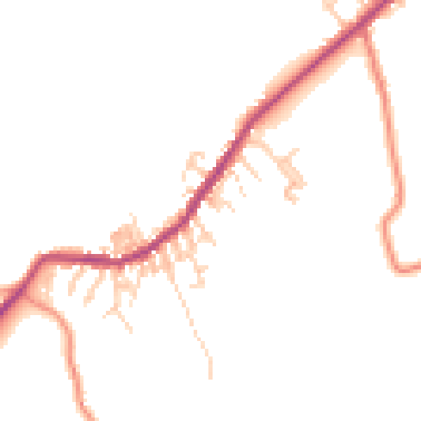 Daytime road noise heatmap for BD22 0AR
