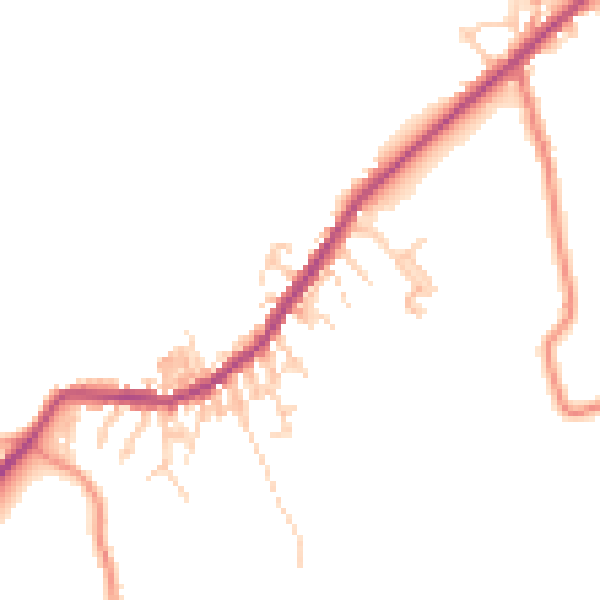 Daytime road noise heatmap for BD22 0AS