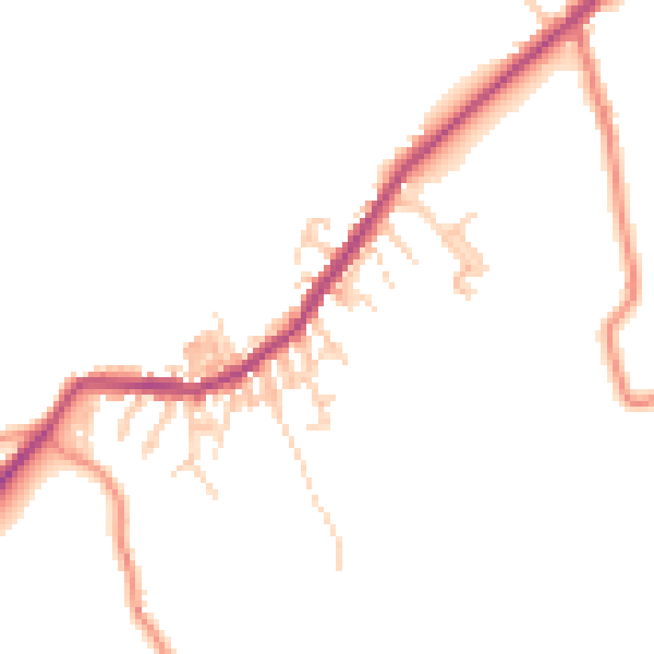 Daytime road noise heatmap for BD22 0AT