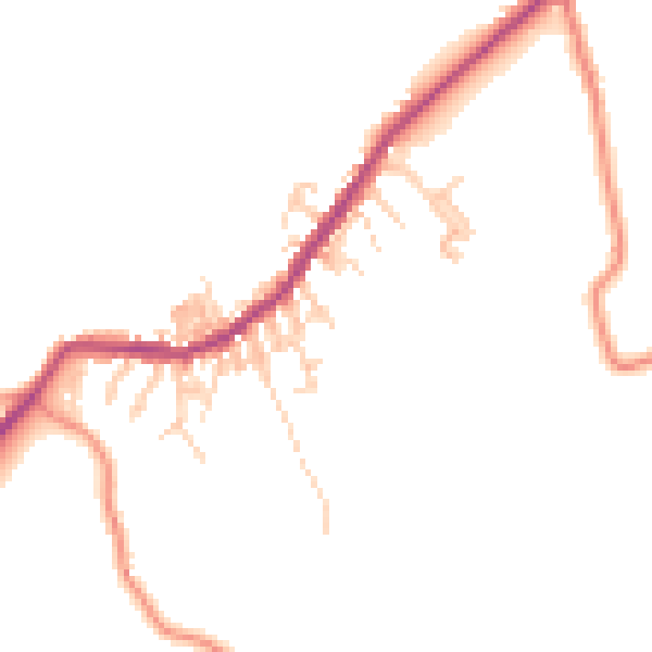 Daytime road noise heatmap for BD22 0AX