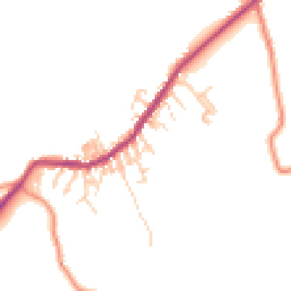 Daytime road noise heatmap for BD22 0AY