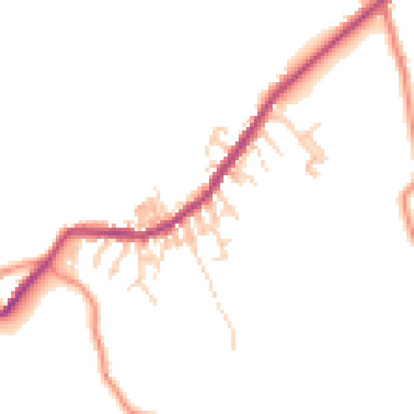 Daytime road noise heatmap for BD22 0AZ