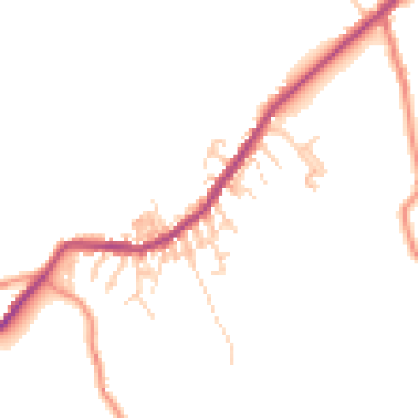Daytime road noise heatmap for BD22 0BA