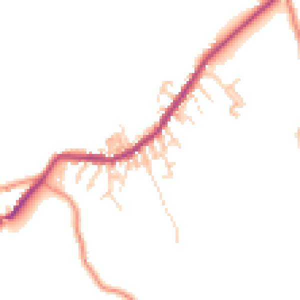 Daytime road noise heatmap for BD22 0BB