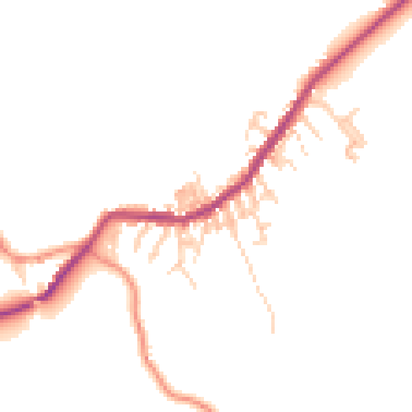 Daytime road noise heatmap for BD22 0BE