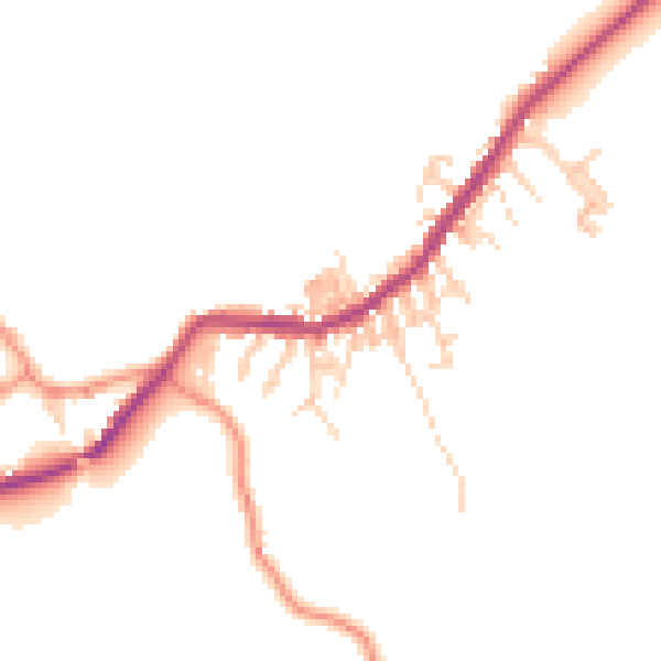 Daytime road noise heatmap for BD22 0BH