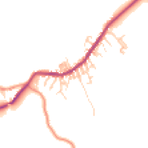 Daytime road noise heatmap for BD22 0BJ