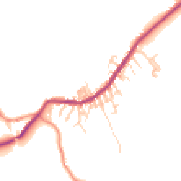Daytime road noise heatmap for BD22 0BN