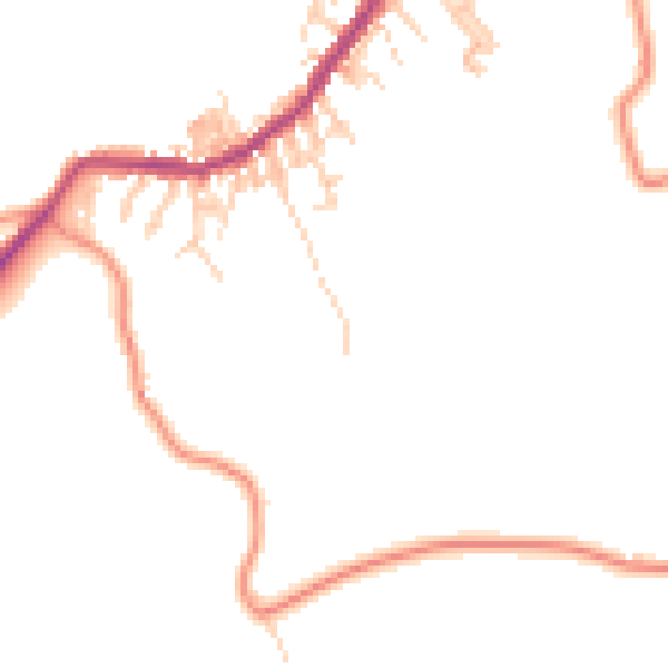 Daytime road noise heatmap for BD22 0BQ