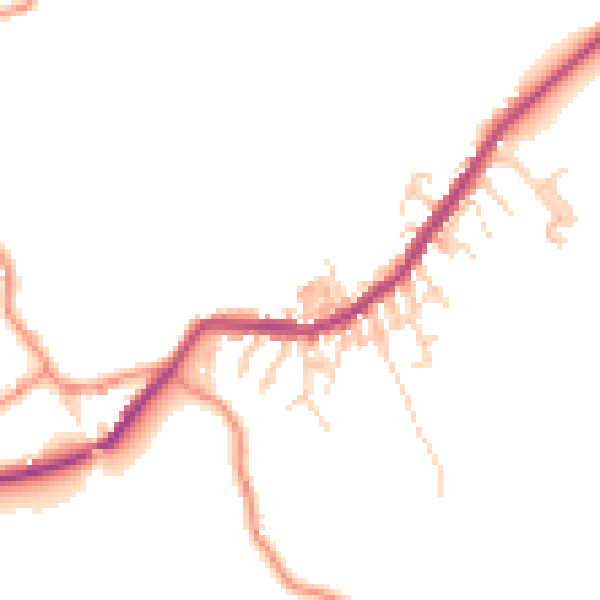 Daytime road noise heatmap for BD22 0BW