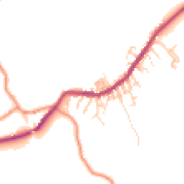 Daytime road noise heatmap for BD22 0BX