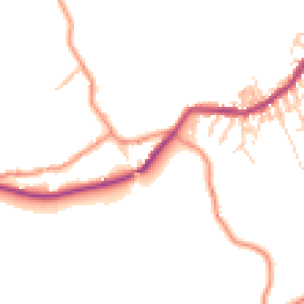 Daytime road noise heatmap for BD22 0BZ