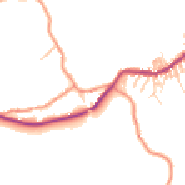 Daytime road noise heatmap for BD22 0DA