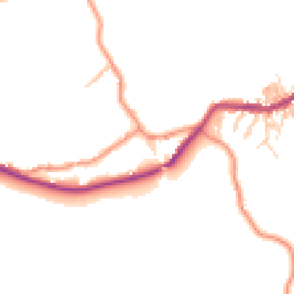 Daytime road noise heatmap for BD22 0DB