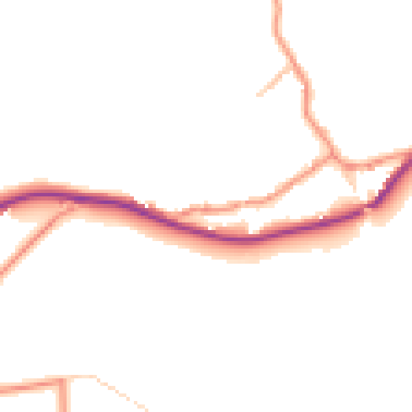 Daytime road noise heatmap for BD22 0DJ