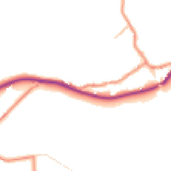 Daytime road noise heatmap for BD22 0DL