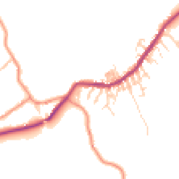 Daytime road noise heatmap for BD22 0DN