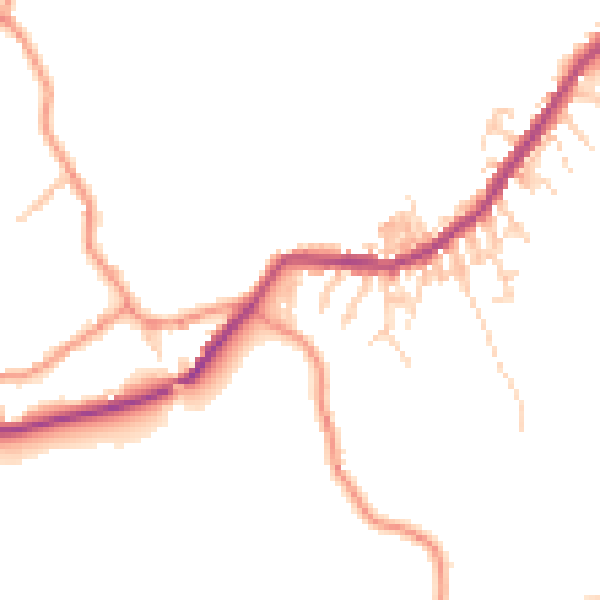 Daytime road noise heatmap for BD22 0DR