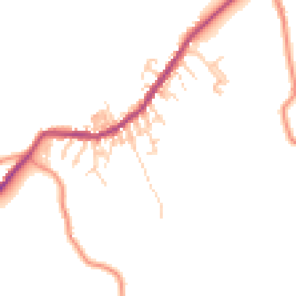 Daytime road noise heatmap for BD22 0DW