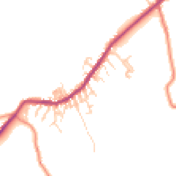 Daytime road noise heatmap for BD22 0DX