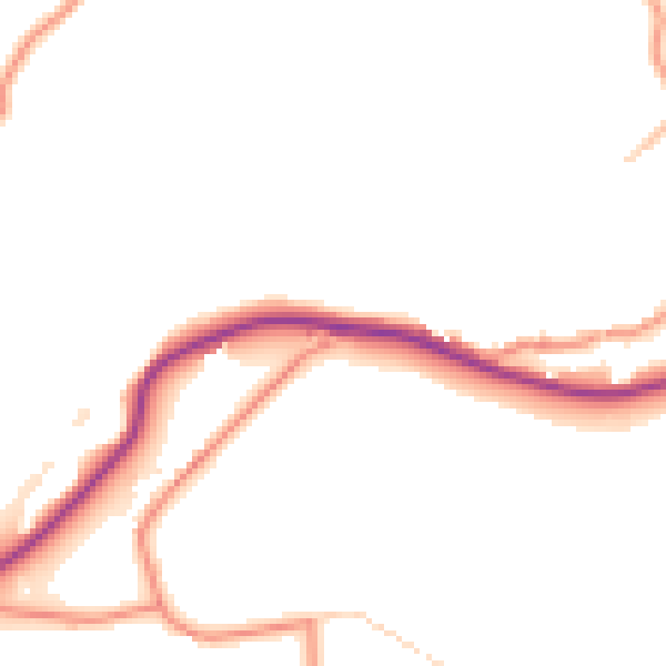 Daytime road noise heatmap for BD22 0ND