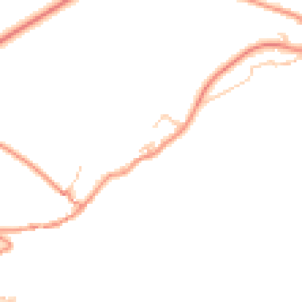 Daytime road noise heatmap for BD22 0NE