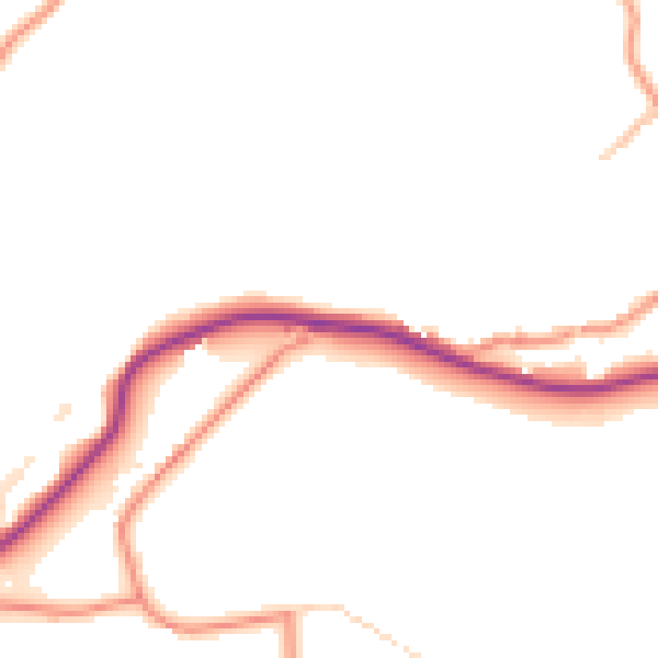Daytime road noise heatmap for BD22 0NQ