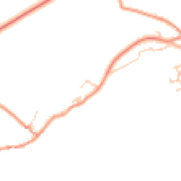 Daytime road noise heatmap for BD22 0PS