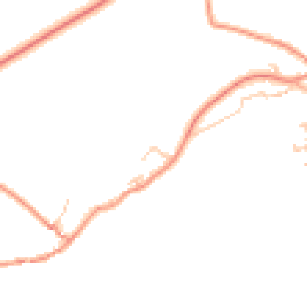 Daytime road noise heatmap for BD22 0PT