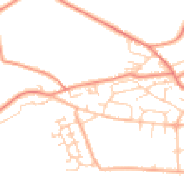Daytime road noise heatmap for BD22 6FL