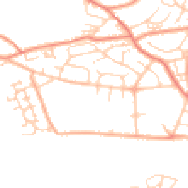 Daytime road noise heatmap for BD22 6JA