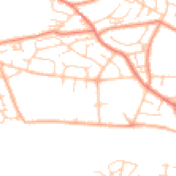 Daytime road noise heatmap for BD22 6JD