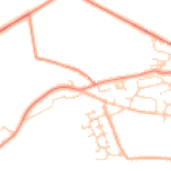 Daytime road noise heatmap for BD22 6PU