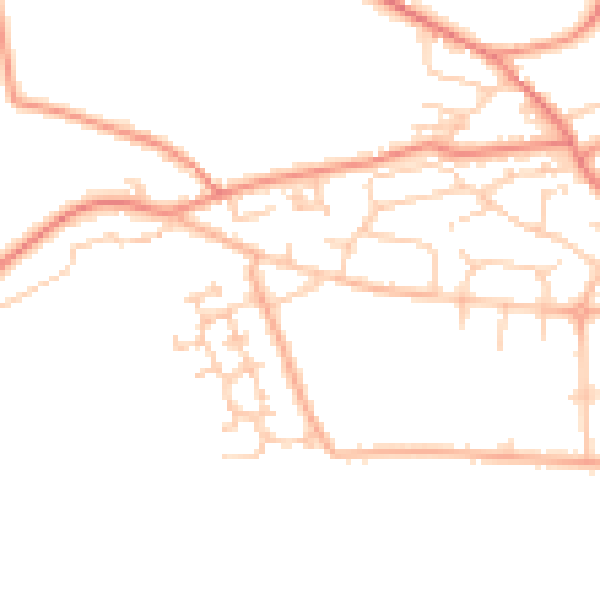 Daytime road noise heatmap for BD22 6QH