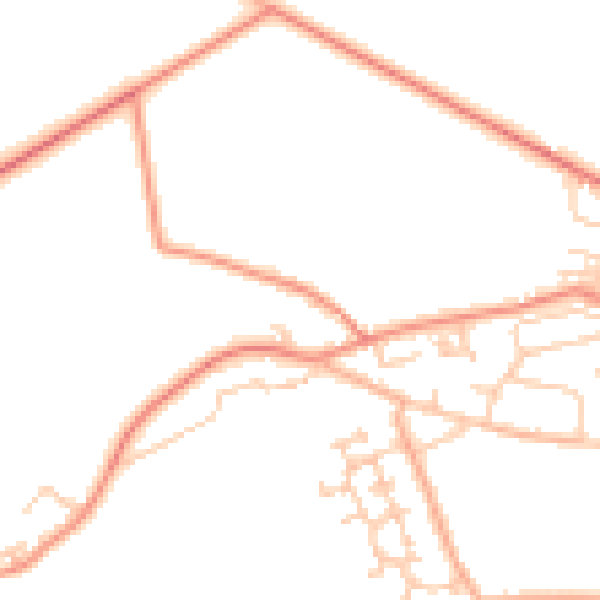 Daytime road noise heatmap for BD22 6RA