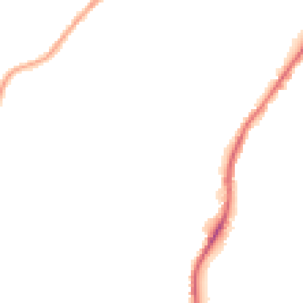 Night-time road noise heatmap for BD22 7BU