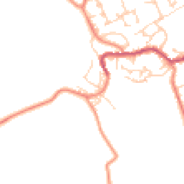 Daytime road noise heatmap for BD22 7QE