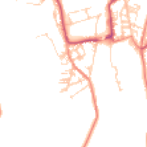 Daytime road noise heatmap for BD22 8HZ