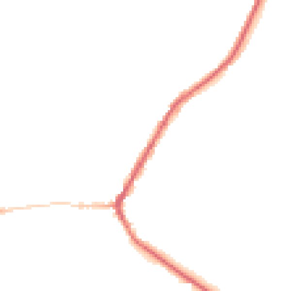 Night-time road noise heatmap for BD22 9BD