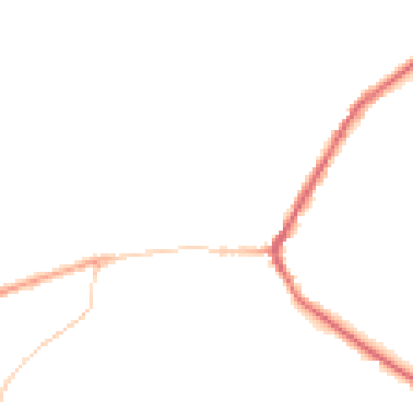 Night-time road noise heatmap for BD22 9DT